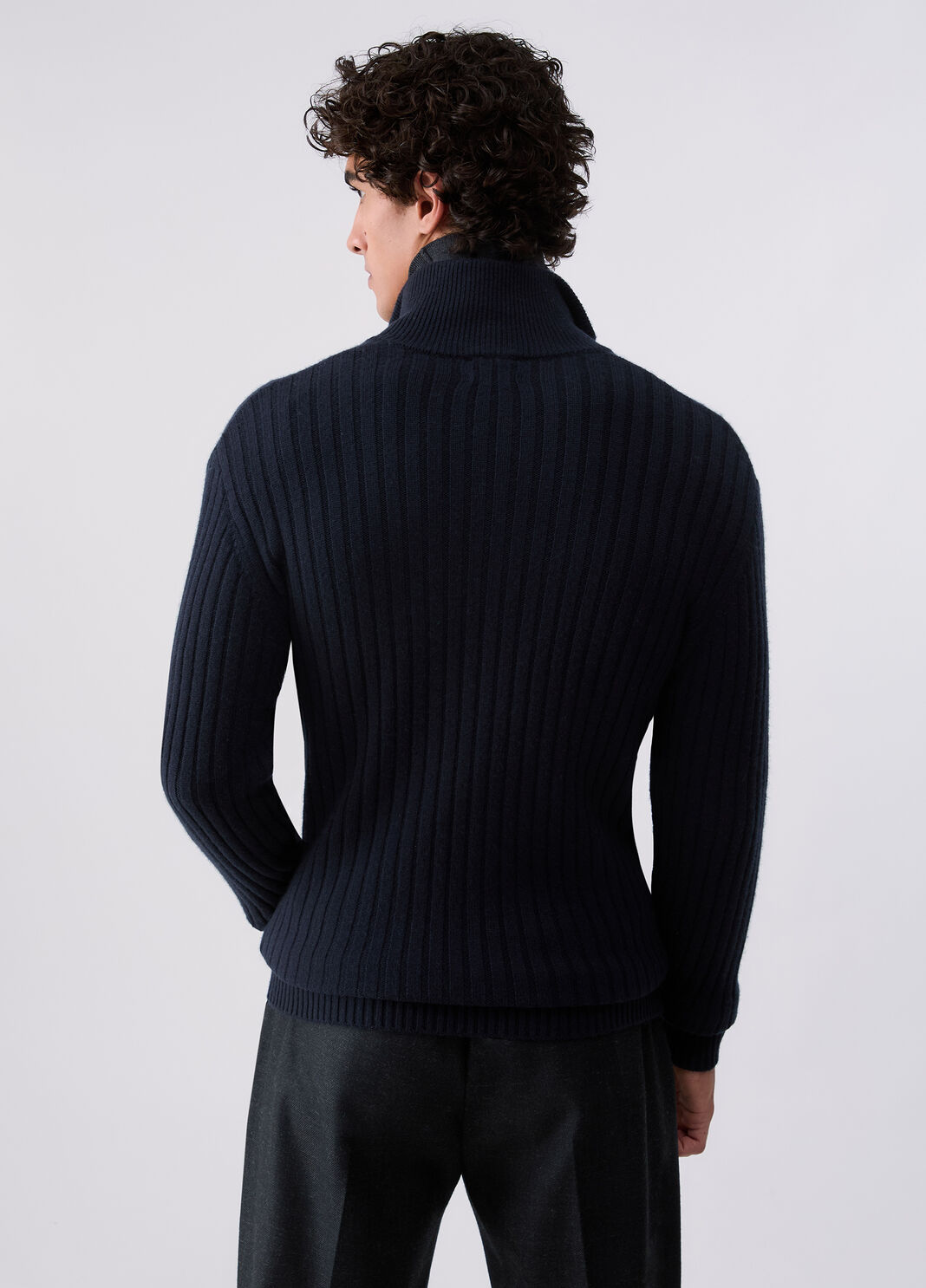 Cardigan in wool and cashmere dark blue Liu Jo - large image number 1