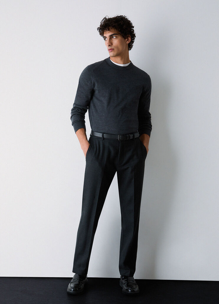 Punto en lana merino gris oscuro Liu Jo - medium
