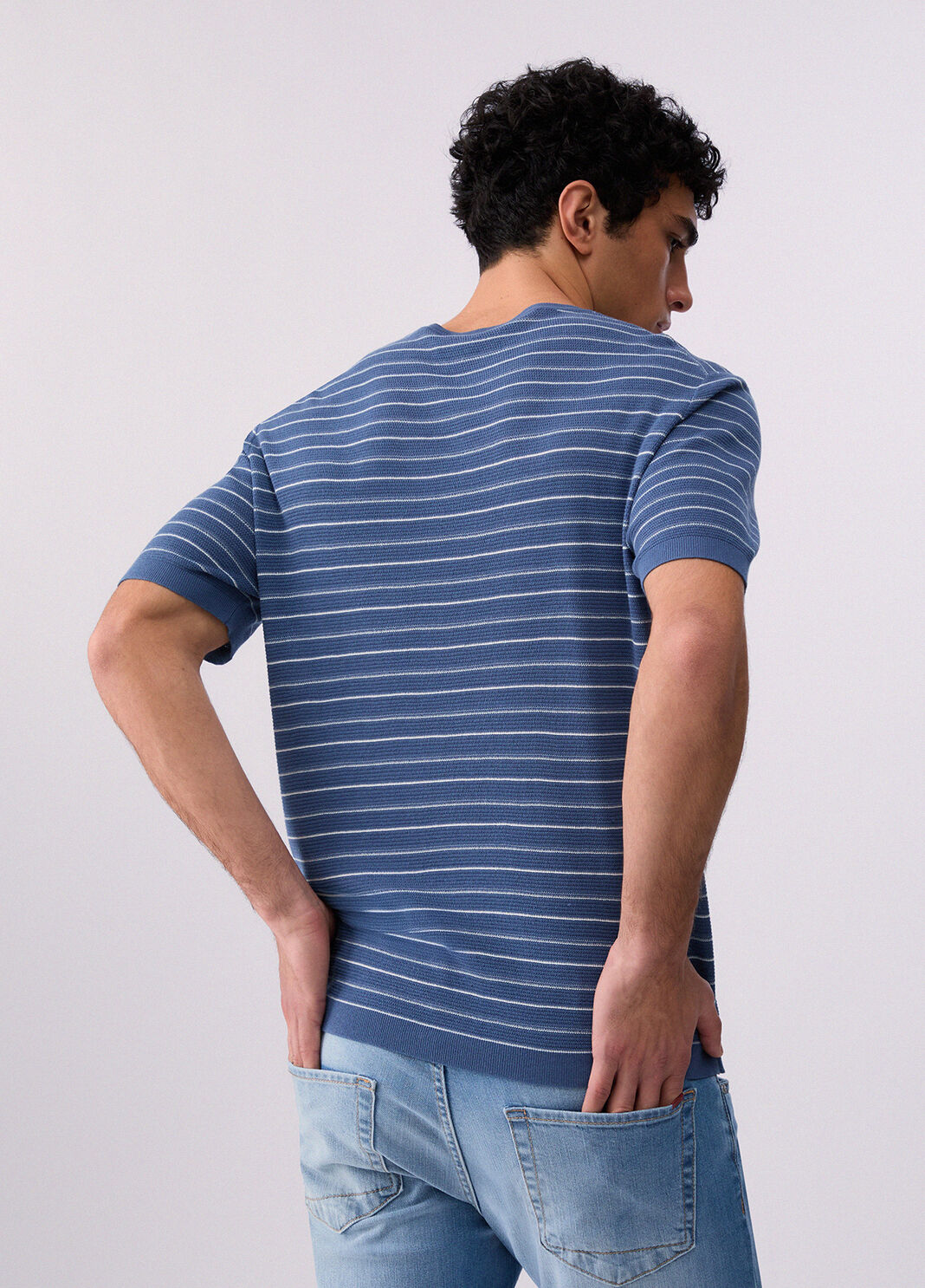 T-Shirt aus Rippstrick Blau Liu Jo - large image number 1