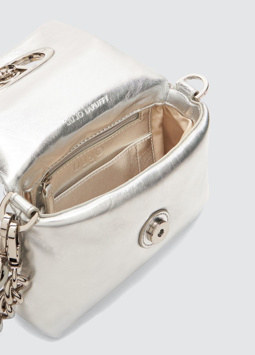Small foil-effect LaPuffy bag silver Liu Jo - large image number 10