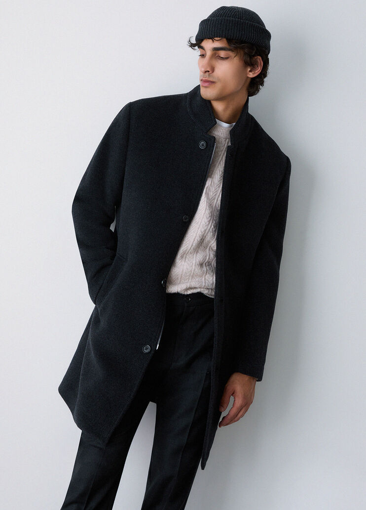 Wool and Cashmere Coat grey m&eacute;lange Liu Jo - medium