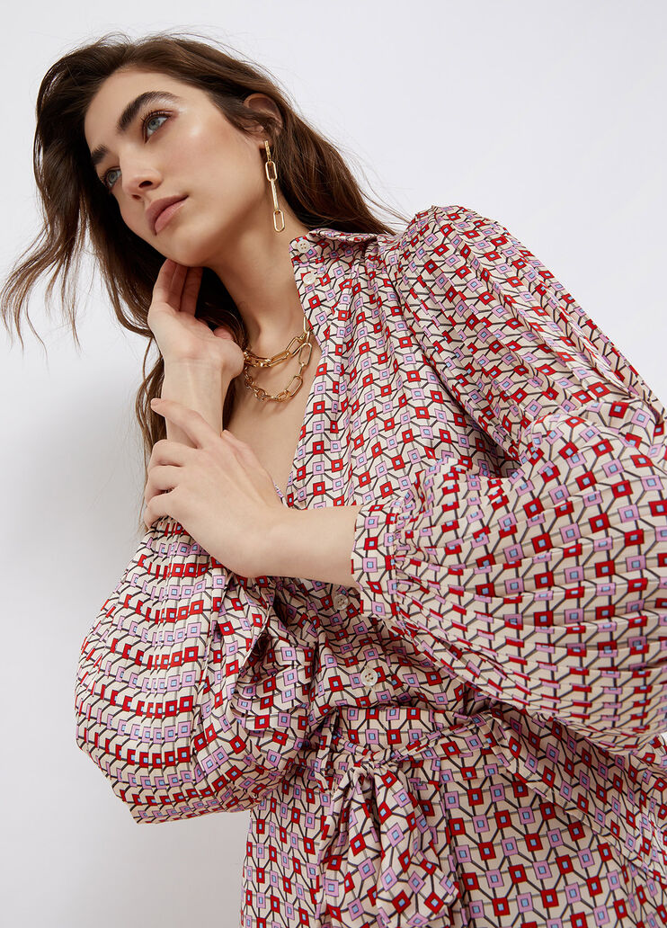 Атласная рубашка геометрический рисунок Liu Jo - large image number 2 Атласная рубашка геометрический рисунок Liu Jo - large image number 2