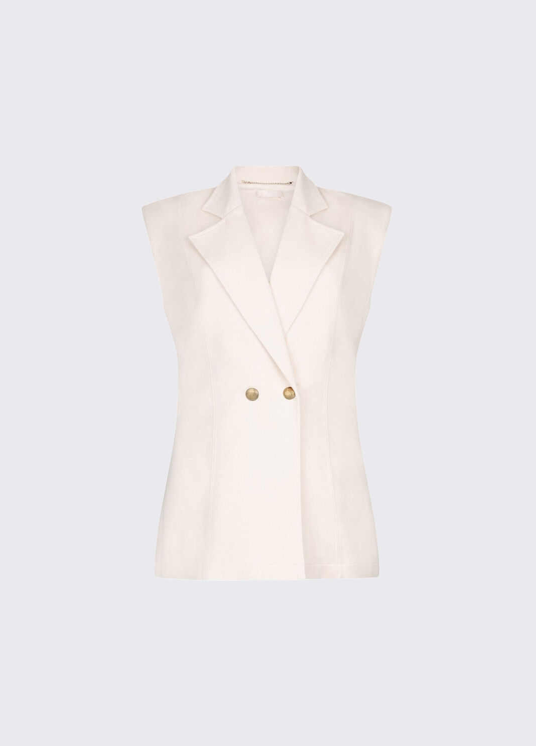 Vest with padded shoulders cream Liu Jo - large image number 6