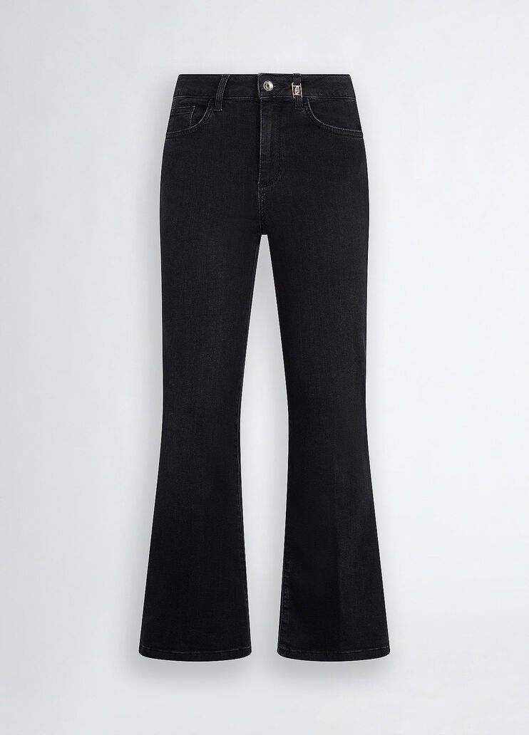 Black high-rise bootcut jeans black denim Liu Jo - large image number 6 Black high-rise bootcut jeans black denim Liu Jo - large image number 6