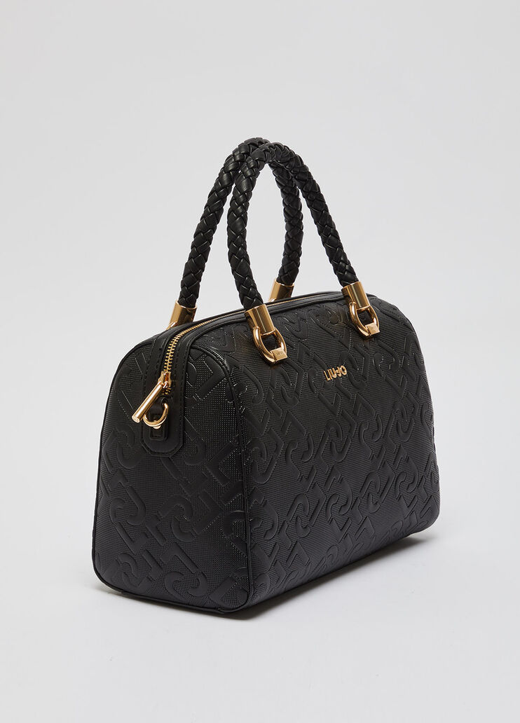 Boston bag with embossed monogram logo black Liu Jo - large image number 2 Boston bag with embossed monogram logo black Liu Jo - large image number 2