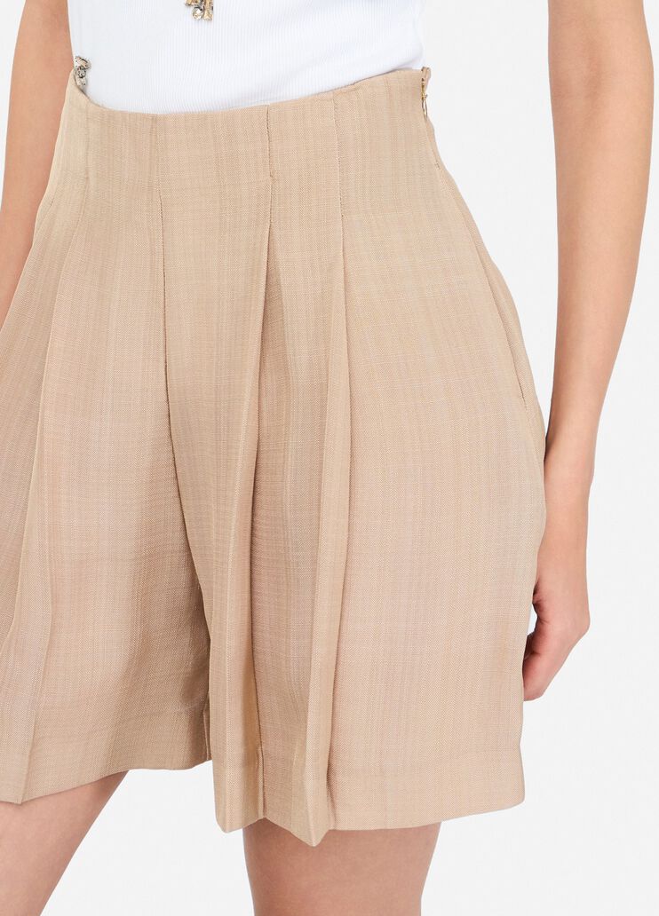 Short avec plis beige Liu Jo - large image number 2 Short avec plis beige Liu Jo - large image number 2