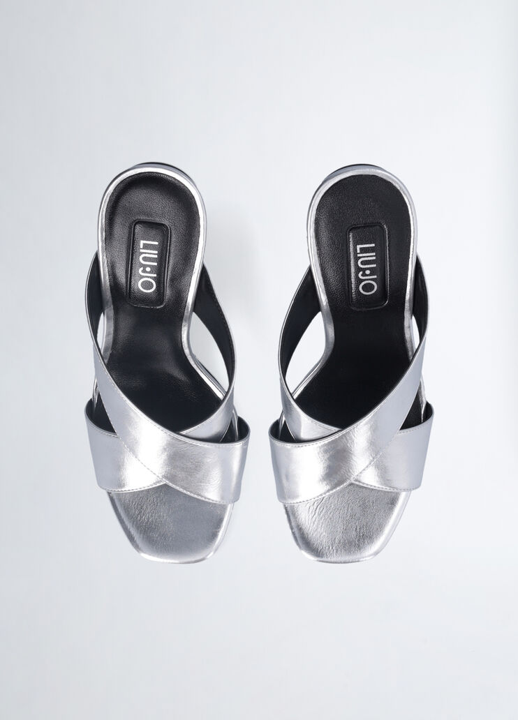 Sandals with branded heel silver tone Liu Jo - large image number 3 Sandals with branded heel silver tone Liu Jo - large image number 3