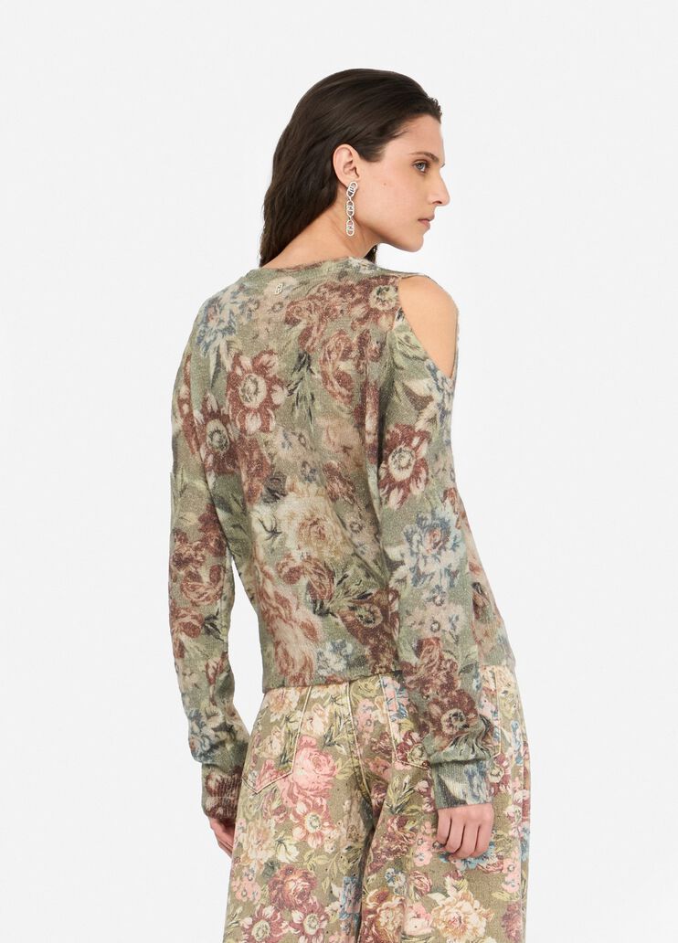 Alpaca and wool blend cardigan sanderson print Liu Jo - large image number 1 Alpaca and wool blend cardigan sanderson print Liu Jo - large image number 1