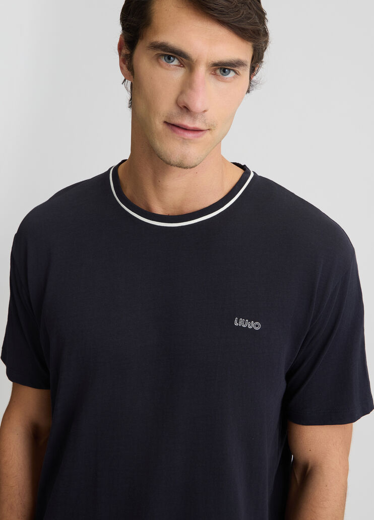 Blue cotton T-shirt dark blue Liu Jo - large image number 2 Blue cotton T-shirt dark blue Liu Jo - large image number 2