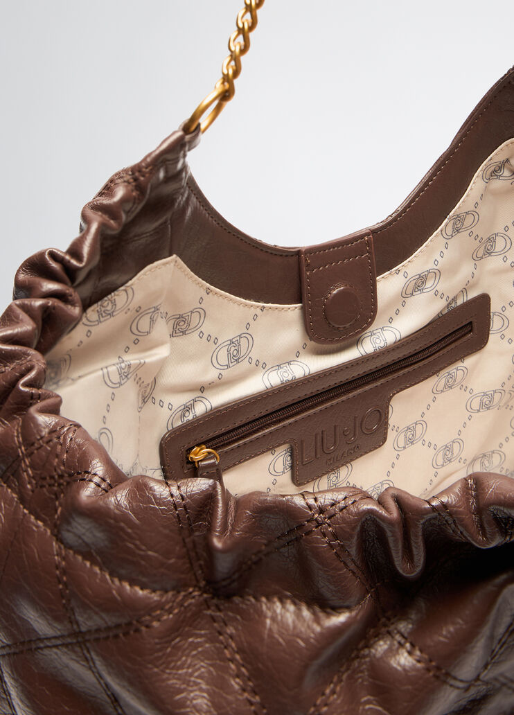 Large quilted tote bag dark brown Liu Jo - large image number 3 Large quilted tote bag dark brown Liu Jo - large image number 3