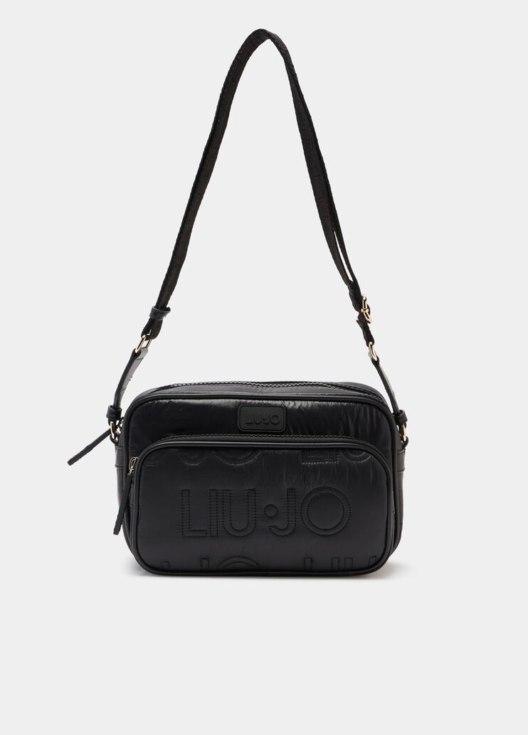 Sac &agrave; bandouli&egrave;re format moyen avec poche noir Liu Jo - medium