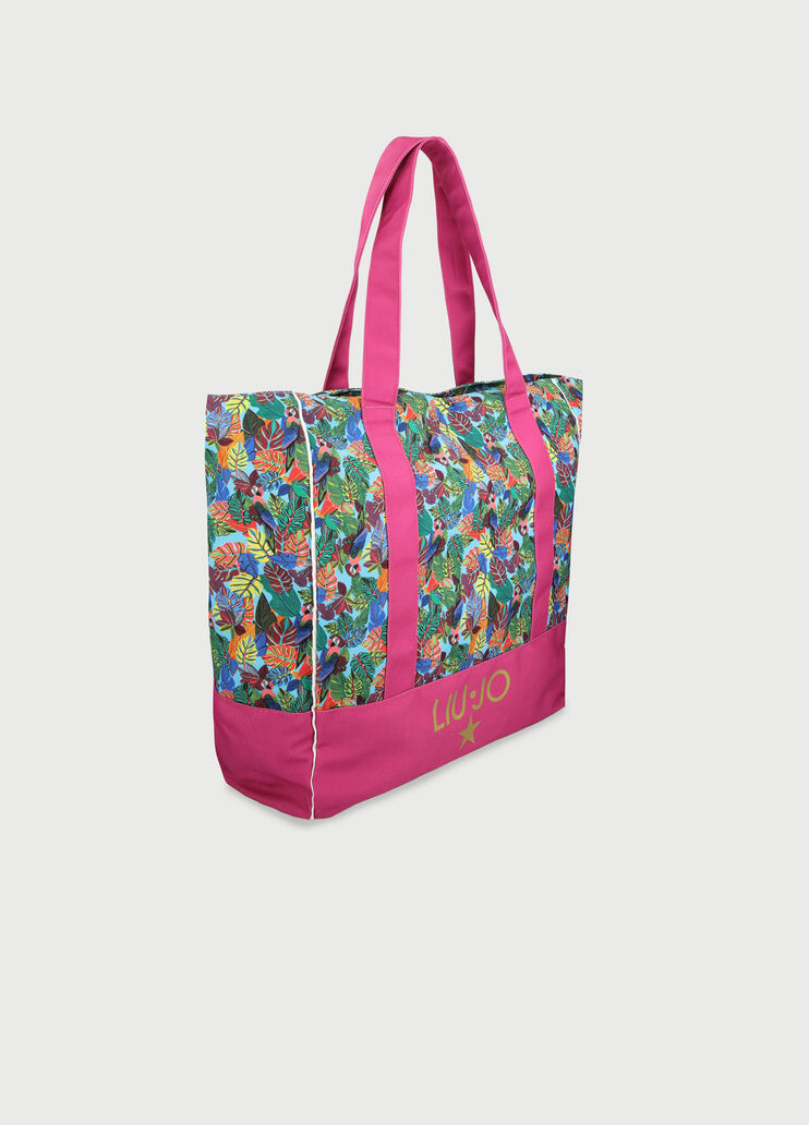 Borsa da spiaggia a fiori Stampa multicolor Liu Jo - large image number 2