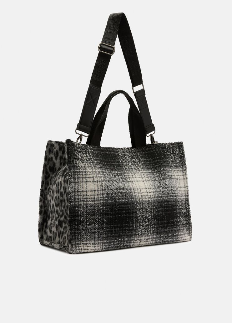Großer Shopper mit Animal-Print Karomuster Liu Jo - large image number 3