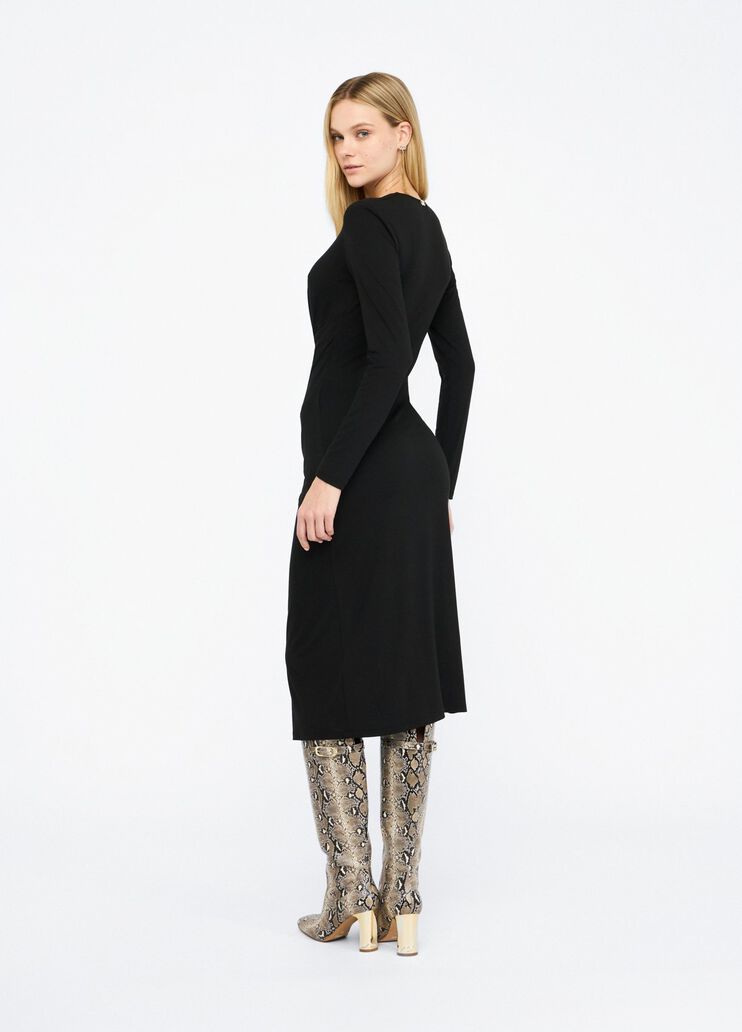 Long dress with gathered detailing black Liu Jo - large image number 1 Long dress with gathered detailing black Liu Jo - large image number 1