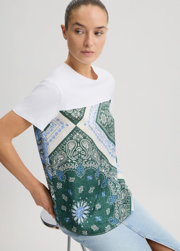 T-shirt with print white/blue cashmere Liu Jo - large image number 3 T-shirt with print white/blue cashmere Liu Jo - large image number 3