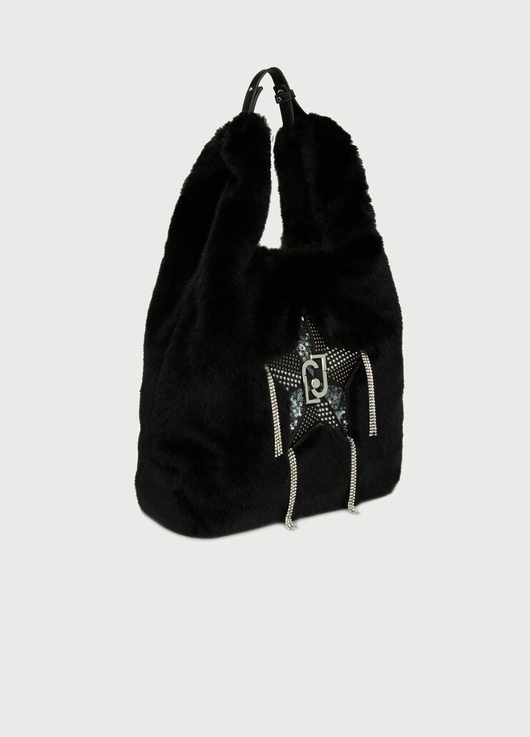 Сумка на плечо с искусственным мехом Чёрный Liu Jo - large image number 1