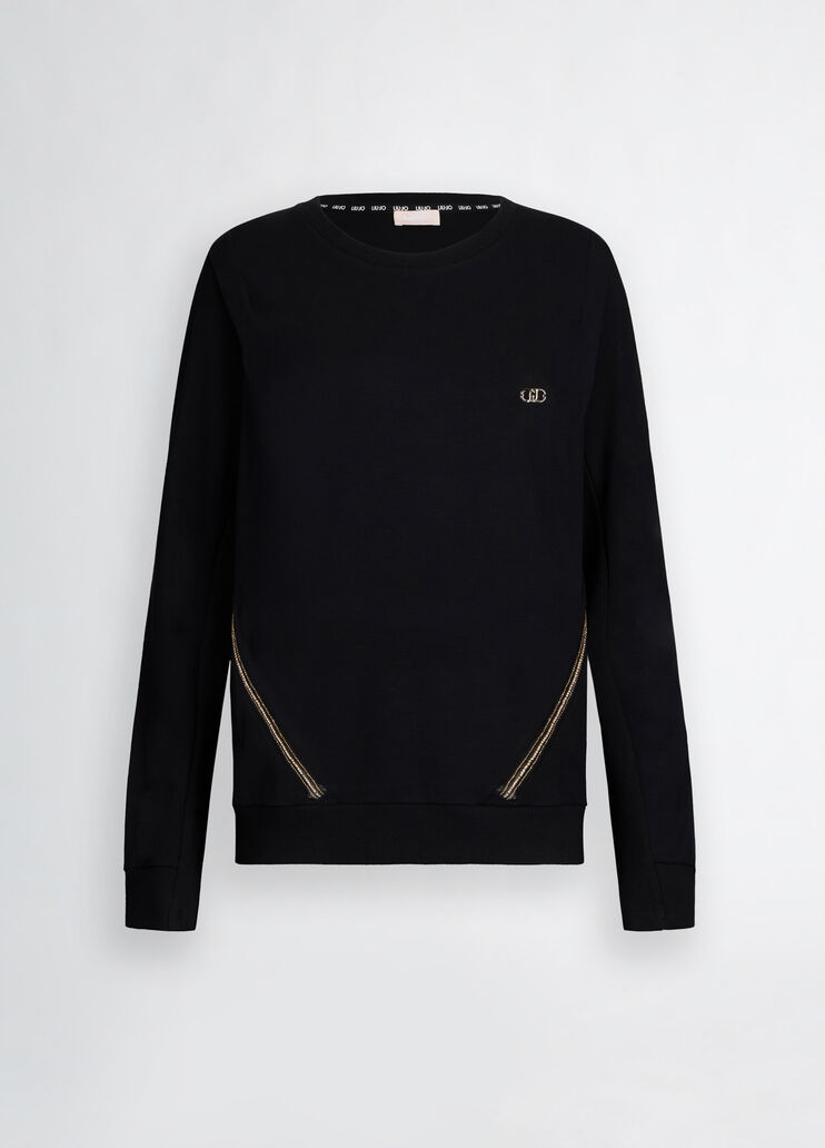 Black sweatshirt black Liu Jo - large image number 6 Black sweatshirt black Liu Jo - large image number 6