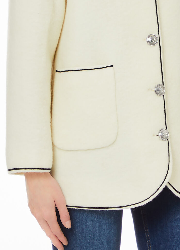 Veste en laine mélangée blanc Liu Jo - large image number 2