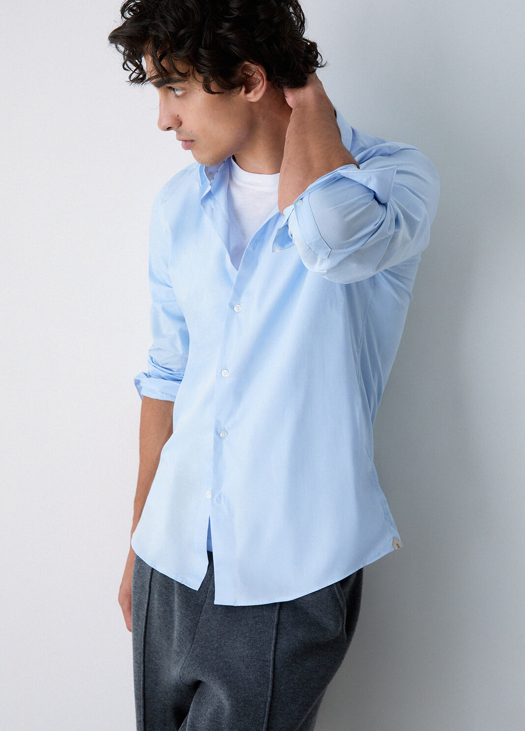 Slim Fit Poplin Shirt light blue Liu Jo - large image number 2