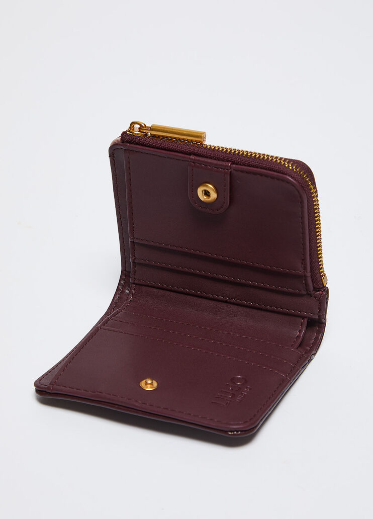 Glossy wallet with zip burgundy Liu Jo - large image number 3 Glossy wallet with zip burgundy Liu Jo - large image number 3