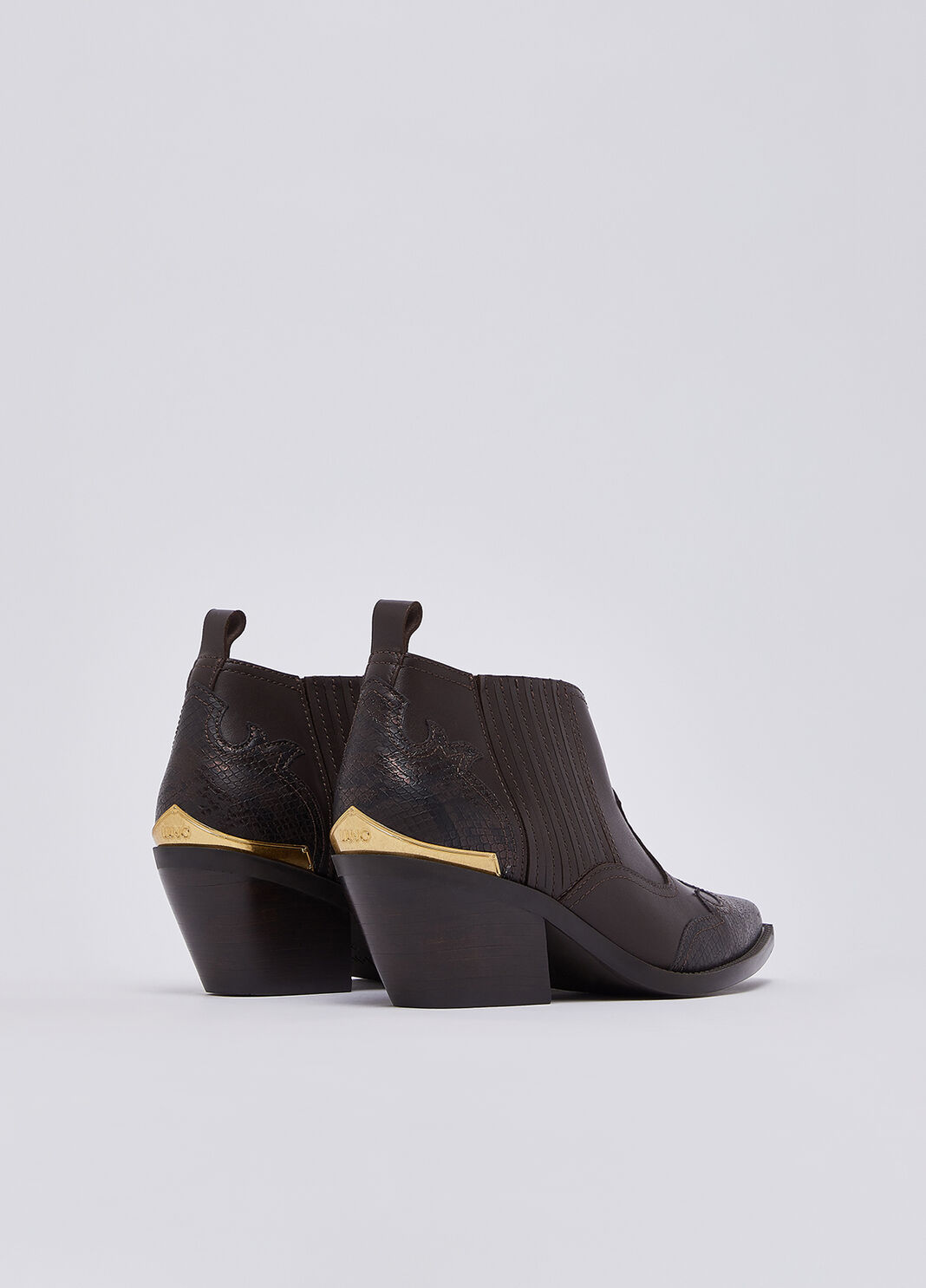 Cowboy ankle boots with python print mocha Liu Jo - large image number 2