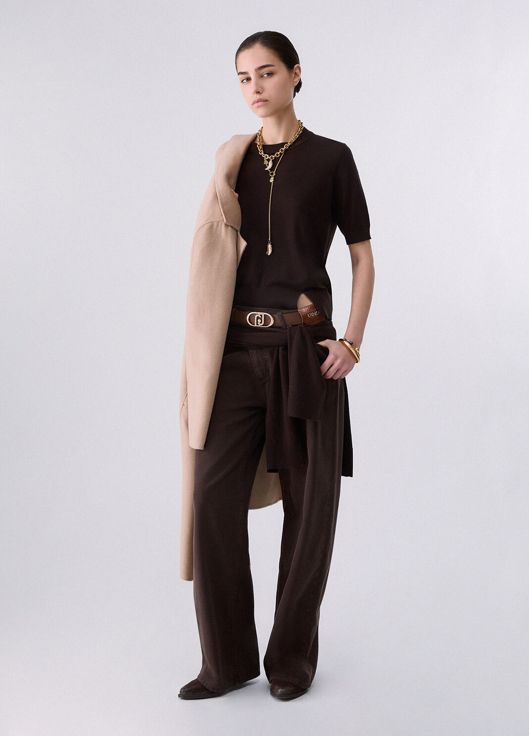 Knit Top dark brown Liu Jo - large image number 5