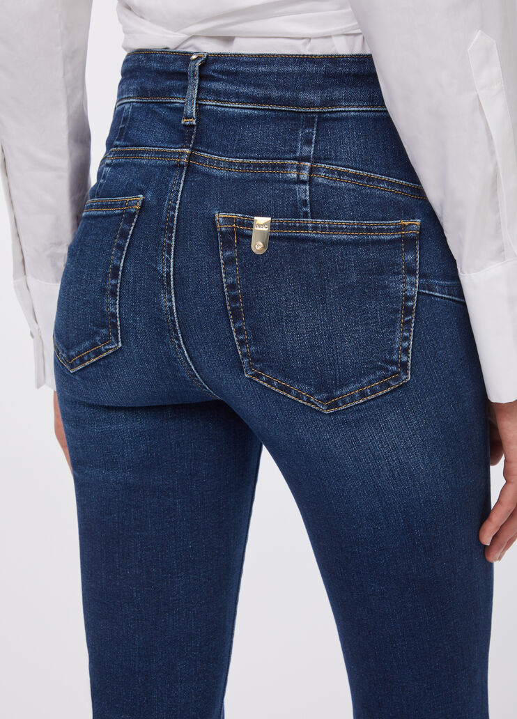 Flared jeans with belt dark denim Liu Jo - large image number 4