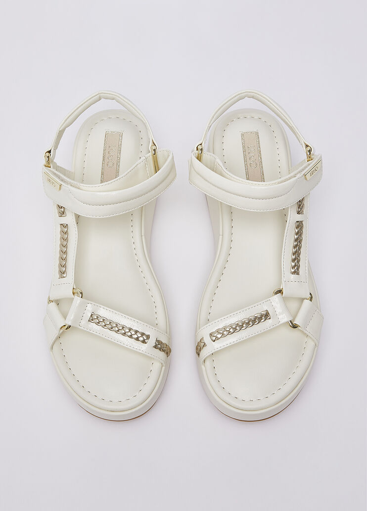 Patent leather platform sandals milk Liu Jo - medium