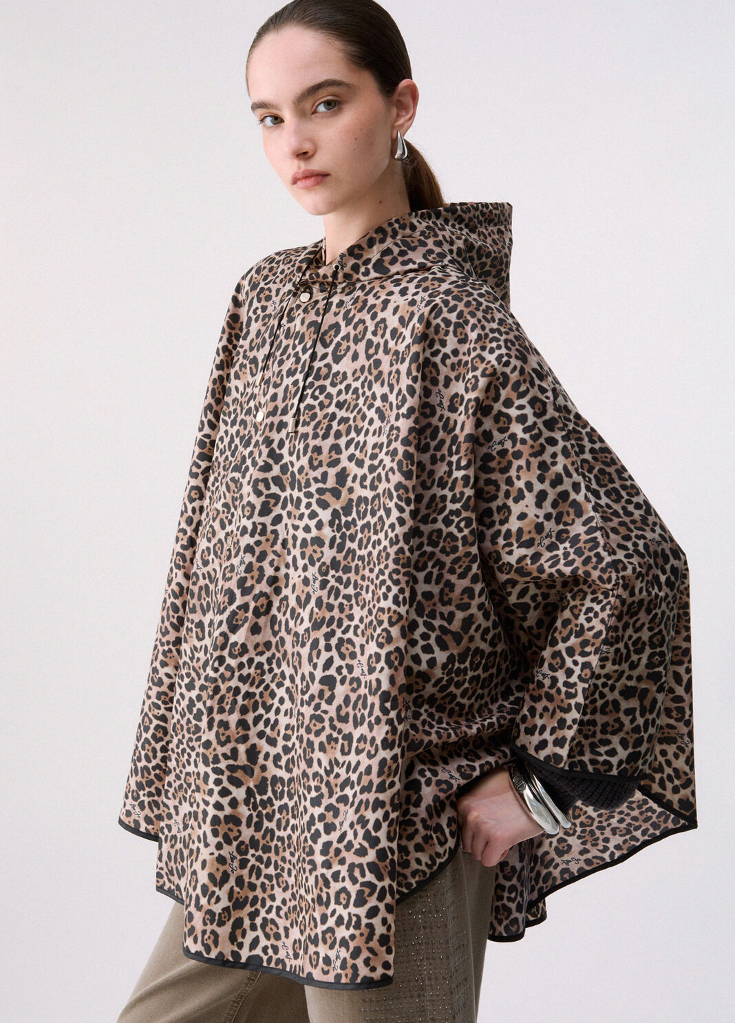Animal Print Packable Poncho animal print Liu Jo - large image number 4