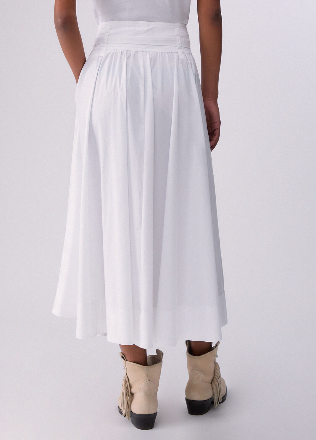 Poplin midi skirt white Liu Jo - large image number 1
