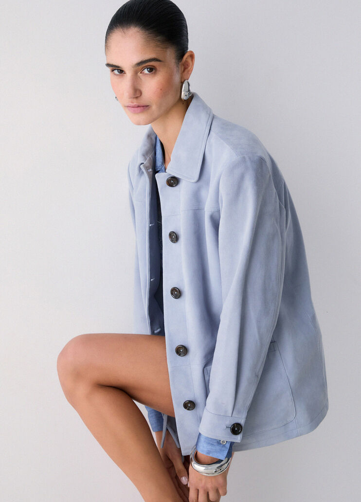 Suede jacket light blue Liu Jo - medium