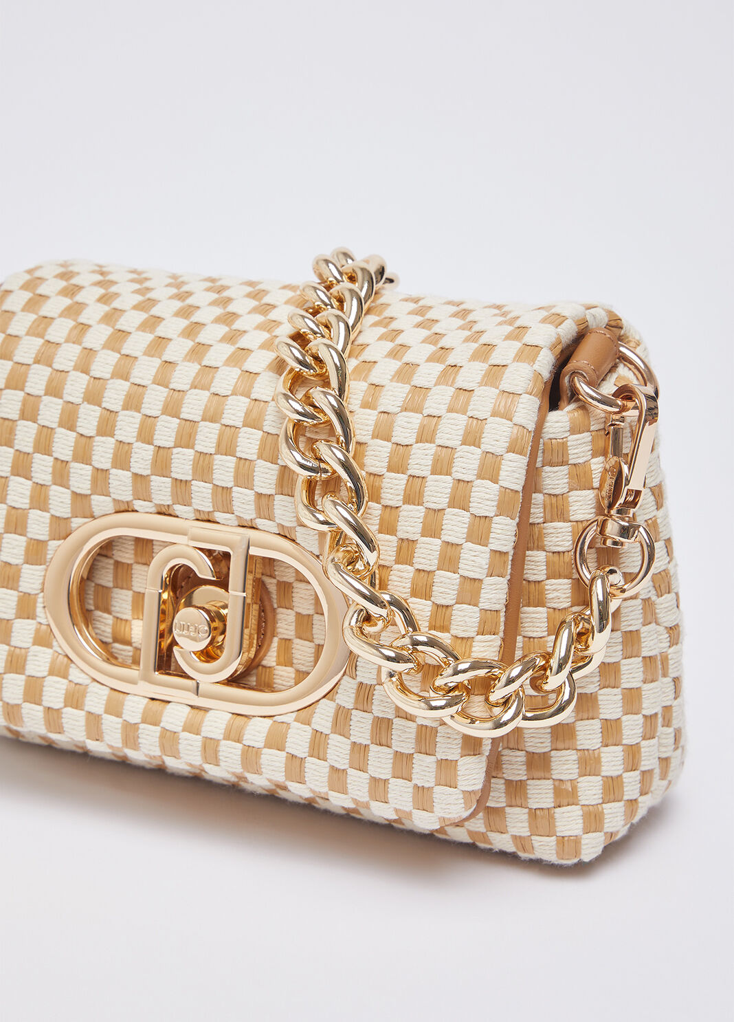 Sac LaPuffy petit format tress&eacute; beige Liu Jo - large image number 3