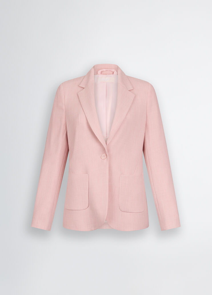 Smart shot fabric jacket light pink Liu Jo - large image number 6 Smart shot fabric jacket light pink Liu Jo - large image number 6