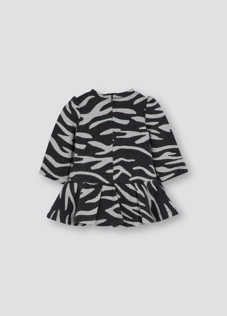 Платье из жаккардовой ткани с зебровым узором серый/белый Liu Jo - large image number 1