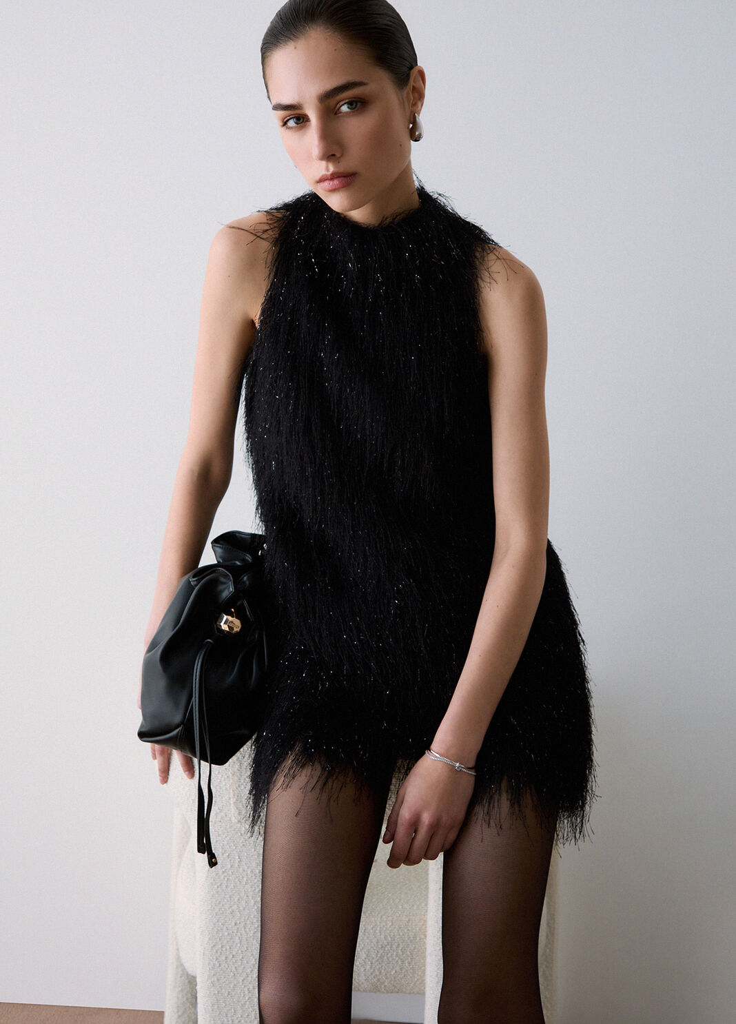 Fringed Top black Liu Jo - large image number 2