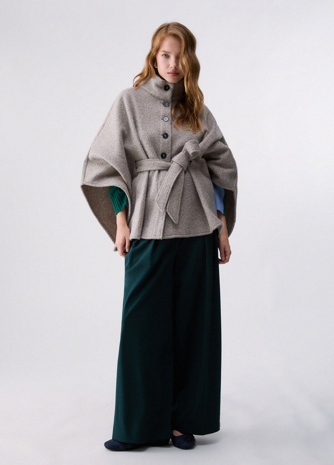 Poncho mit G&uuml;rtel Eisgrau Liu Jo - large image number 5