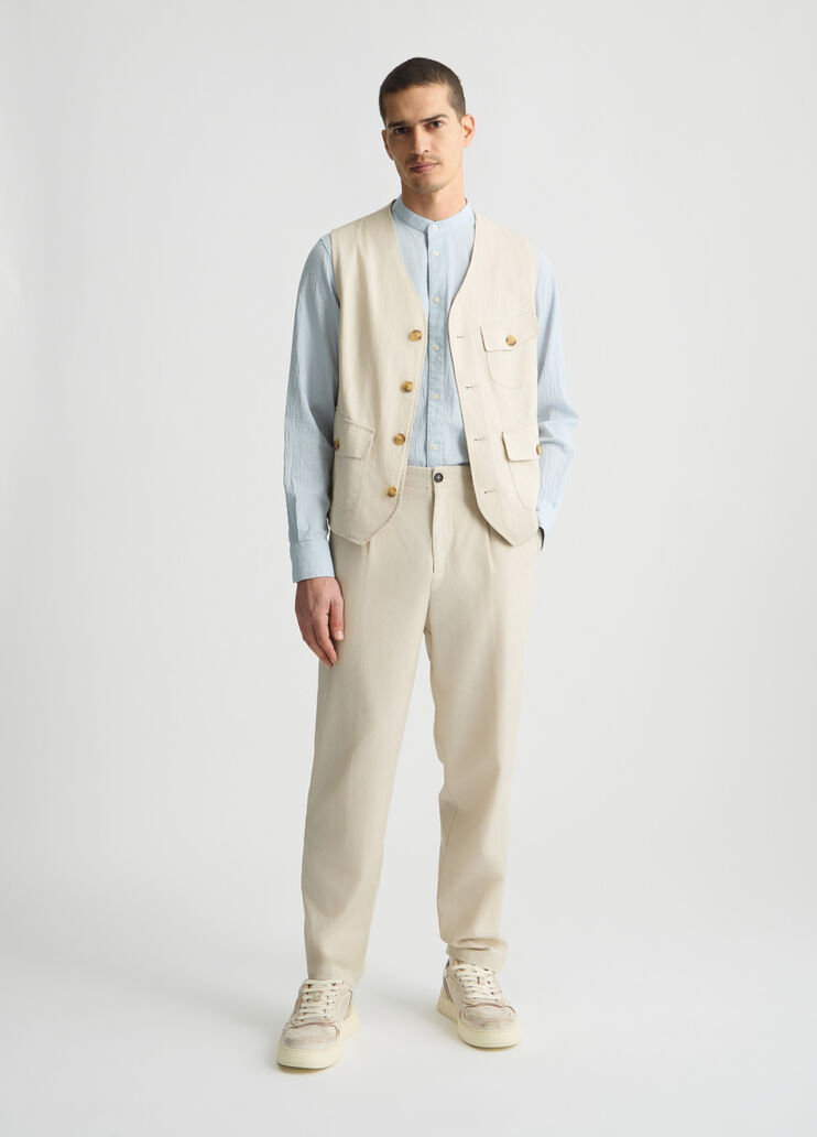 Linen-blend jacquard trousers light grey Liu Jo - medium Linen-blend jacquard trousers light grey Liu Jo - medium