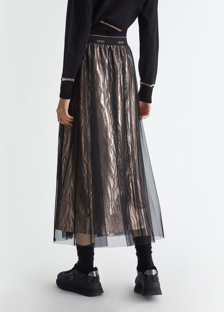Animal-print jersey skirt black Liu Jo - large image number 1 Animal-print jersey skirt black Liu Jo - large image number 1
