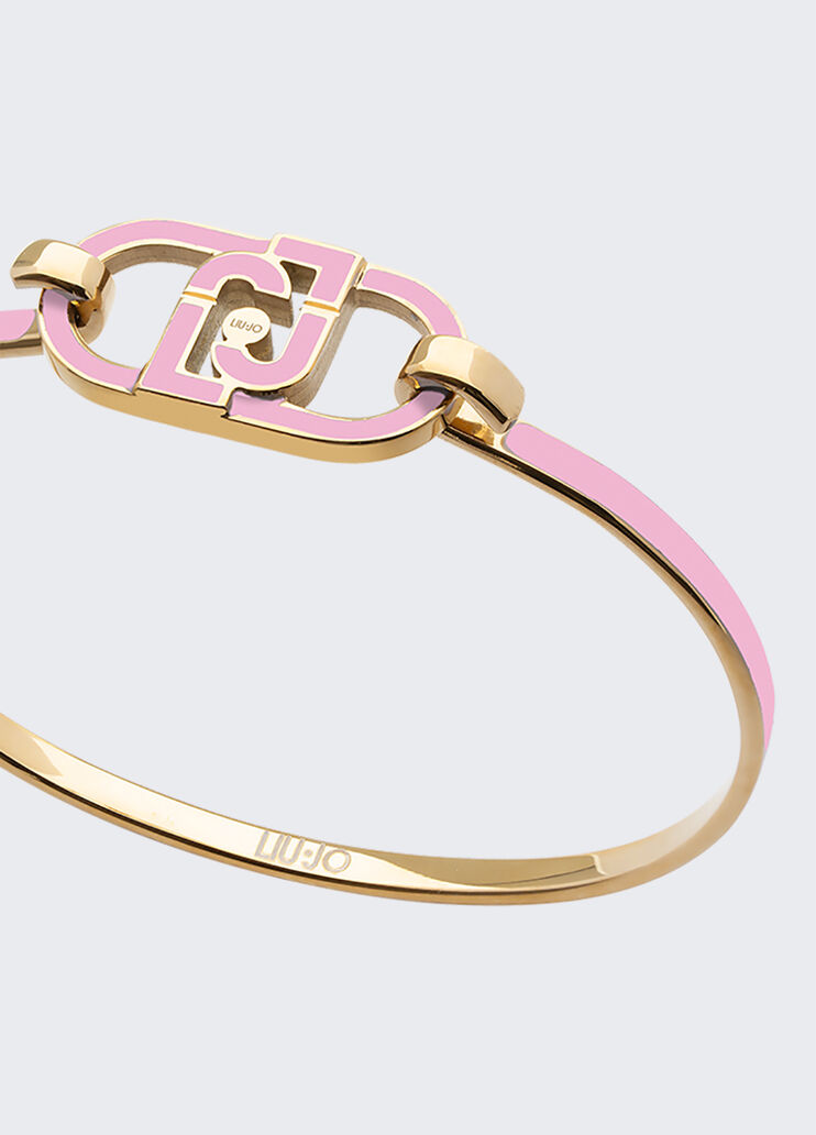 Rigid bracelet with logo pink Liu Jo - large image number 2