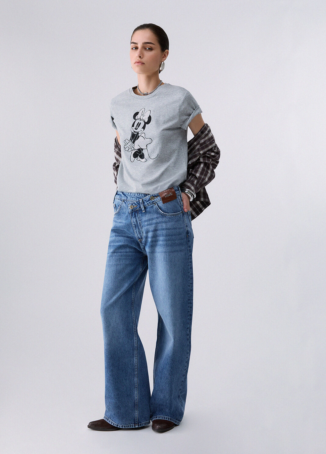 T-shirt imprim&eacute; gris Liu Jo - large image number 5