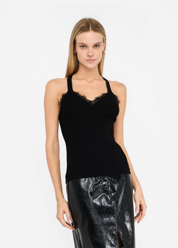 Top avec dentelle noir Liu Jo - large image number 0
