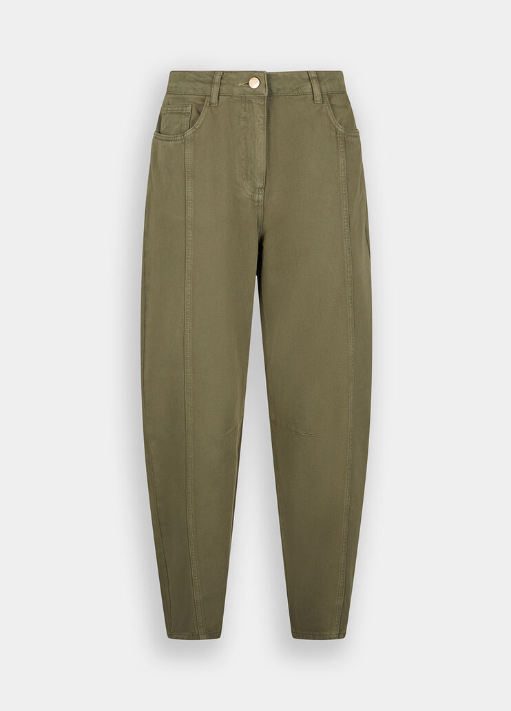 Pantalon droit vert militaire Liu Jo - large image number 4 Pantalon droit vert militaire Liu Jo - large image number 4