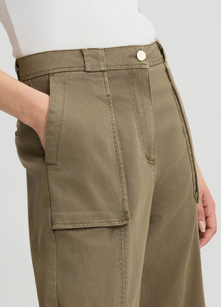 Worker trousers khaki green Liu Jo - large image number 2 Worker trousers khaki green Liu Jo - large image number 2