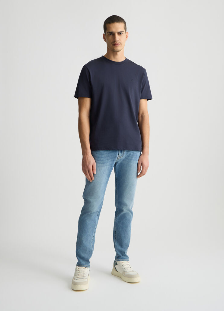 Blue T-shirt with logo dark blue Liu Jo - large image number 5 Blue T-shirt with logo dark blue Liu Jo - large image number 5