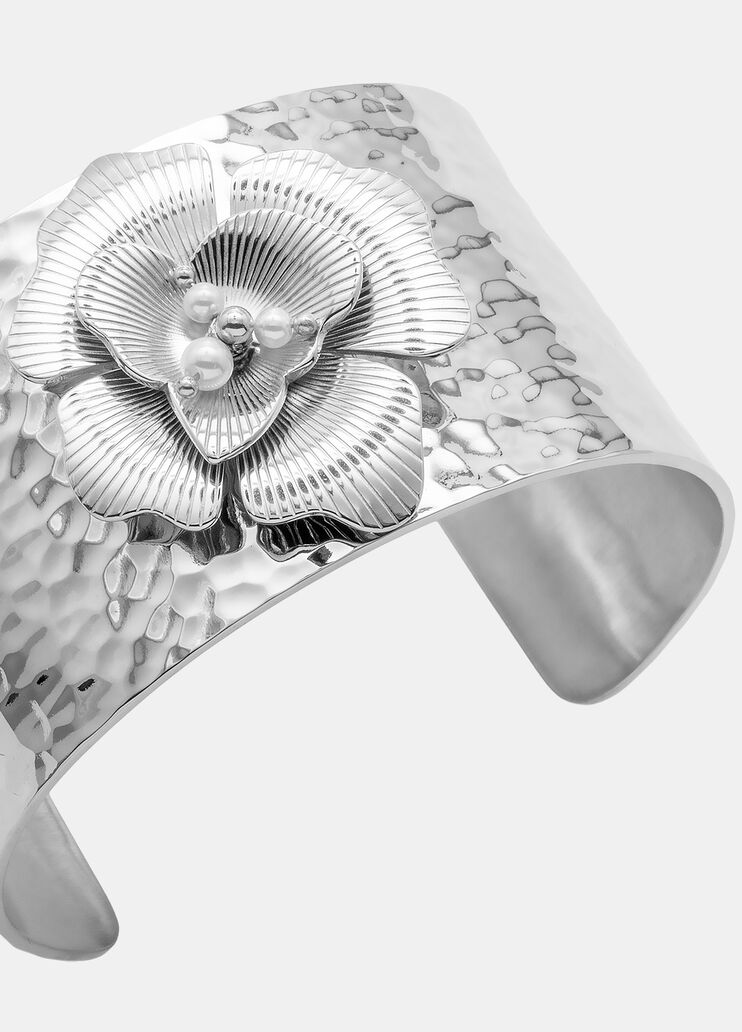 Rigid bracelet with maxi-flower silver Liu Jo - medium Rigid bracelet with maxi-flower silver Liu Jo - medium