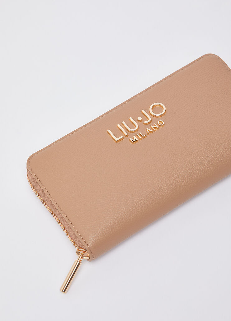 Large purse with zip camel Liu Jo - medium