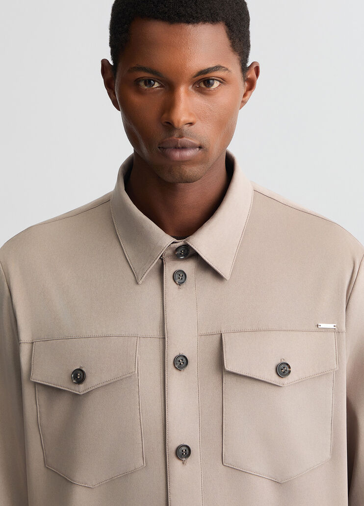 Microfibre overshirt light grey Liu Jo - large image number 2 Microfibre overshirt light grey Liu Jo - large image number 2