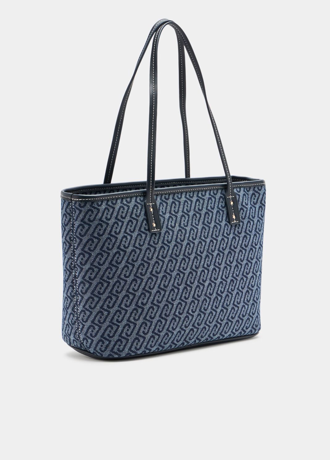 Jacquard denim tote bag dark blue Liu Jo - large image number 3