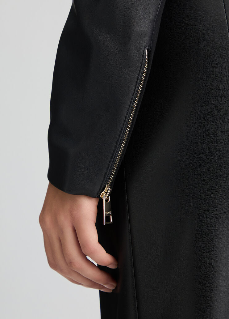 Black leather biker jacket black Liu Jo - large image number 4 Black leather biker jacket black Liu Jo - large image number 4