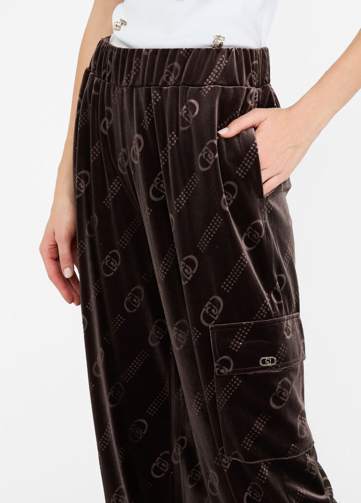 Chenille jogging pants chocolate/liu jo Liu Jo - large image number 2